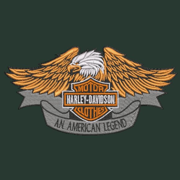 Harley Davidson Embroidered Adult Unisex Crewneck Sweatshirt Eagle Biker - Picture 2 of 14